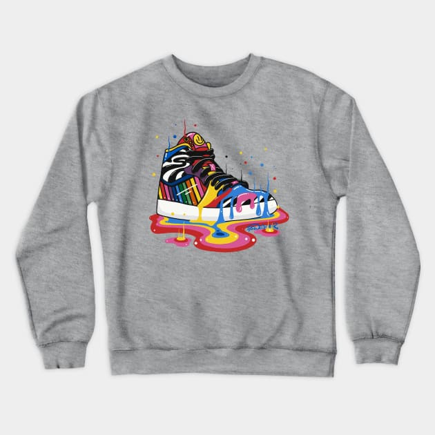 Rainbow Melting Sneaker Crewneck Sweatshirt by ms_wearer